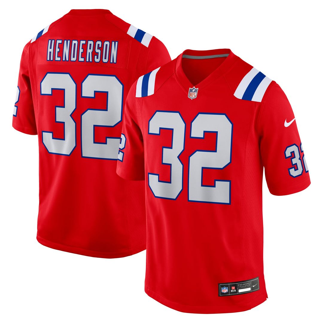 Men's New England Patriots TreVeyon Henderson Nike Red product image 1