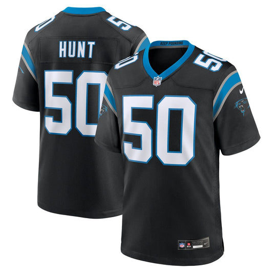 Men's Carolina Panthers Robert Hunt Nike Black Game Jersey product image 1