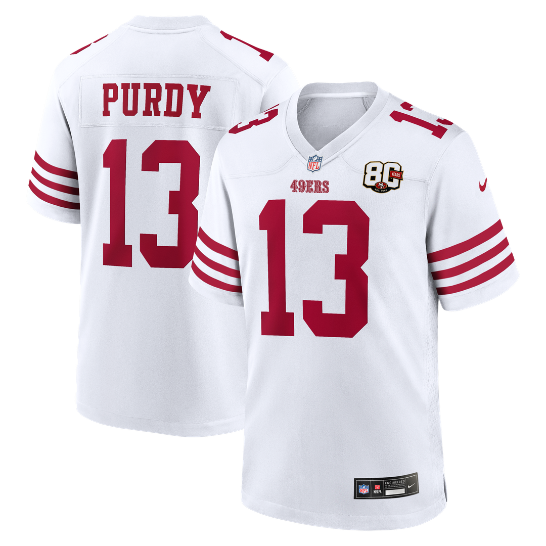 Men's San Francisco 49ers Brock Purdy Nike White 80th product image 4