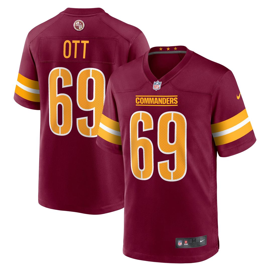 Men's Washington Commanders Tyler Ott Nike Burgundy Game product image 1