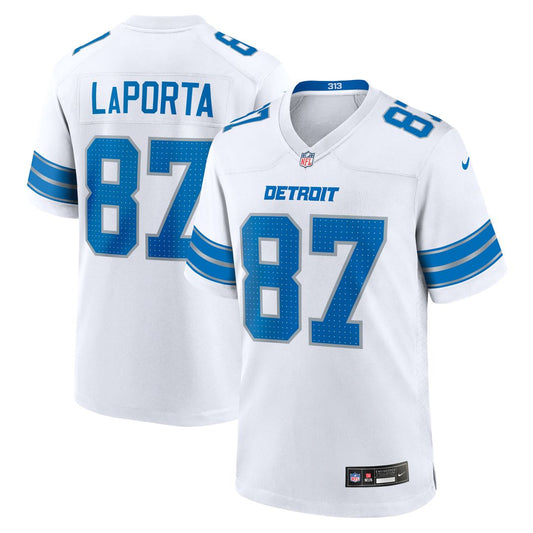 Men's Detroit Lions Sam LaPorta Nike White Game Jersey product image 1