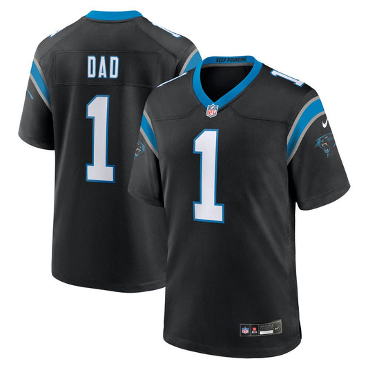 Men's Carolina Panthers Number 1 Dad Nike Black Game Jersey product image 1
