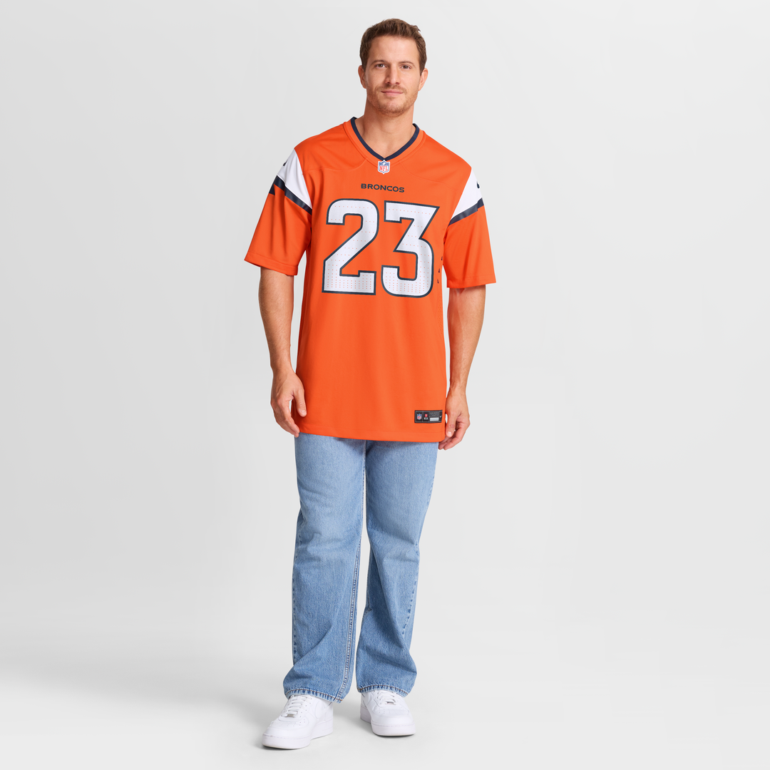 Men's Denver Broncos Jahdae Barron Nike Orange Team Game product image 7