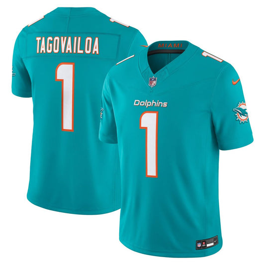 Men's Miami Dolphins Tua Tagovailoa Nike Aqua Team Vapor product image 1