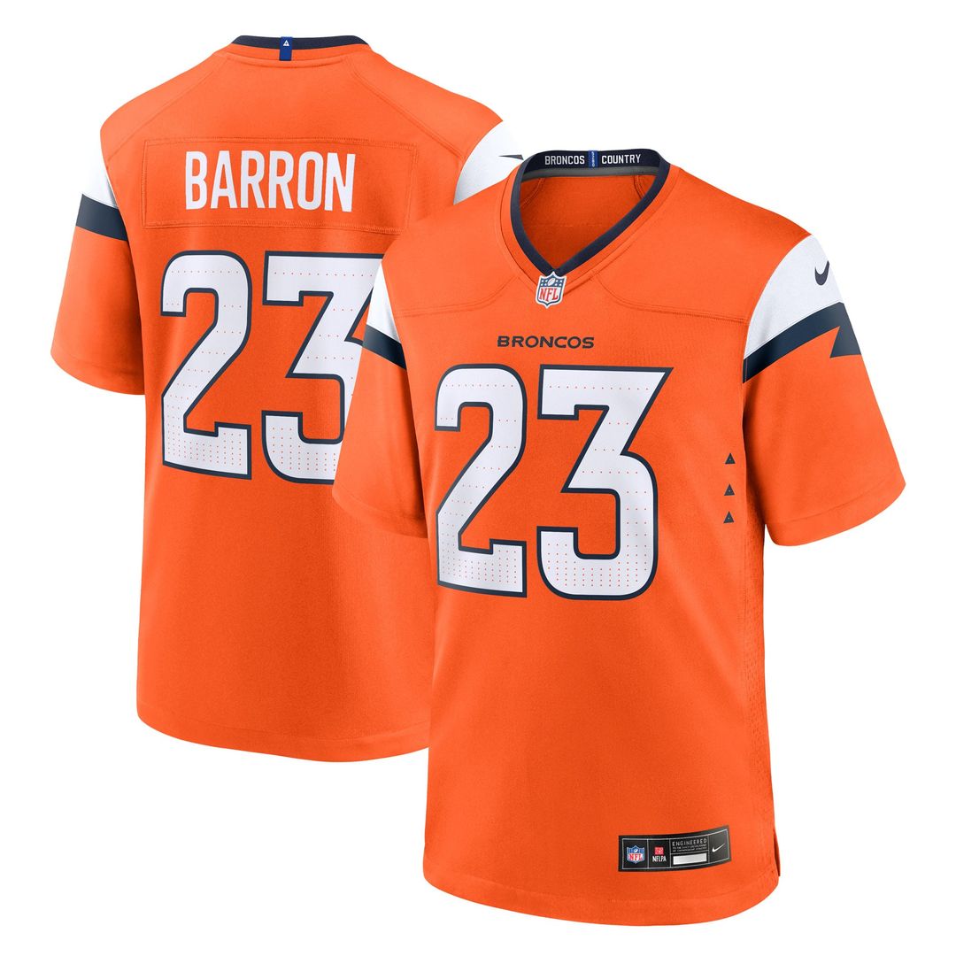 Men's Denver Broncos Jahdae Barron Nike Orange Team Game product image 1
