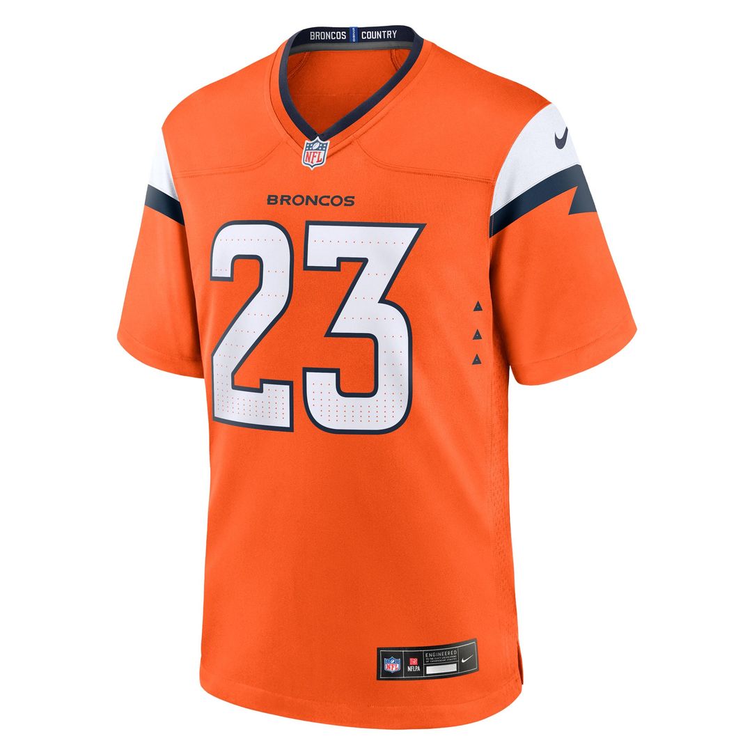 Men's Denver Broncos Jahdae Barron Nike Orange Team Game product image 2