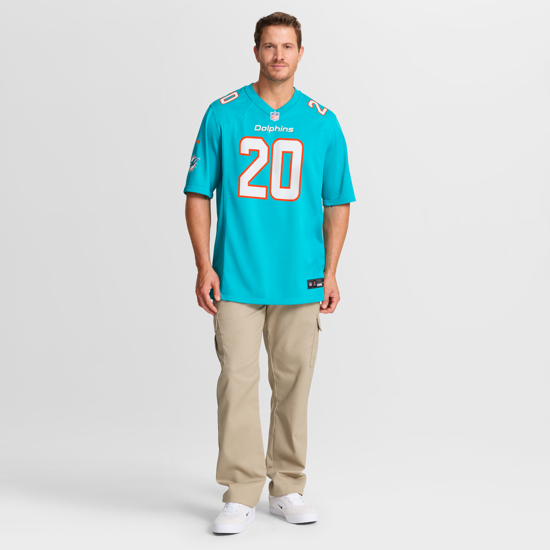 Men's Miami Dolphins Jordyn Brooks Nike Aqua Game Jersey product image 7