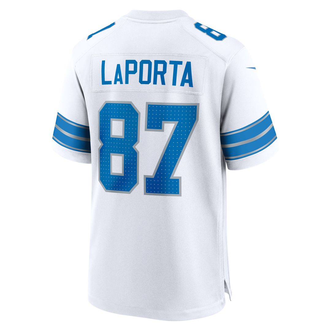 Men's Detroit Lions Sam LaPorta Nike White Game Jersey product image 5