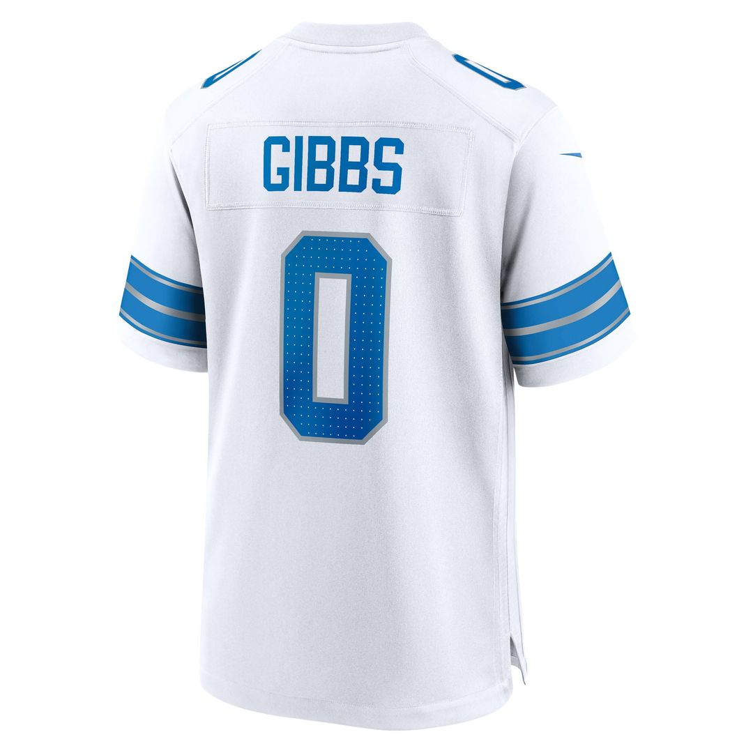 Men's Detroit Lions Jahmyr Gibbs Nike White Game Player product image 3