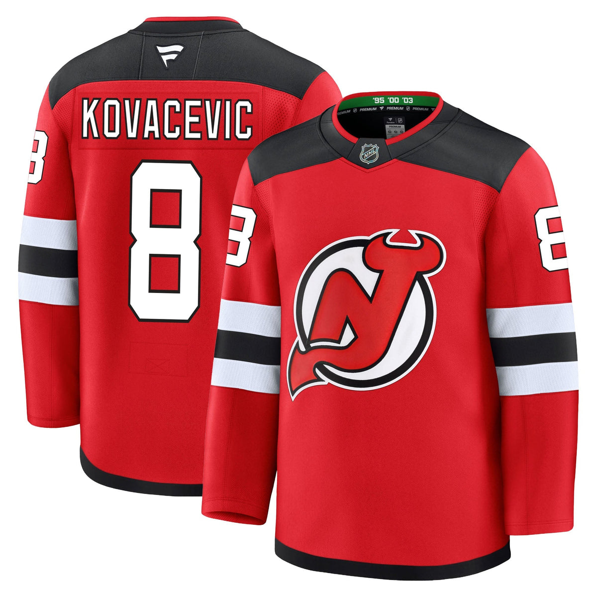 Johnathan Kovacevic New Jersey Devils Fanatics Premium Home Jersey product image 3, provided for visual reference and