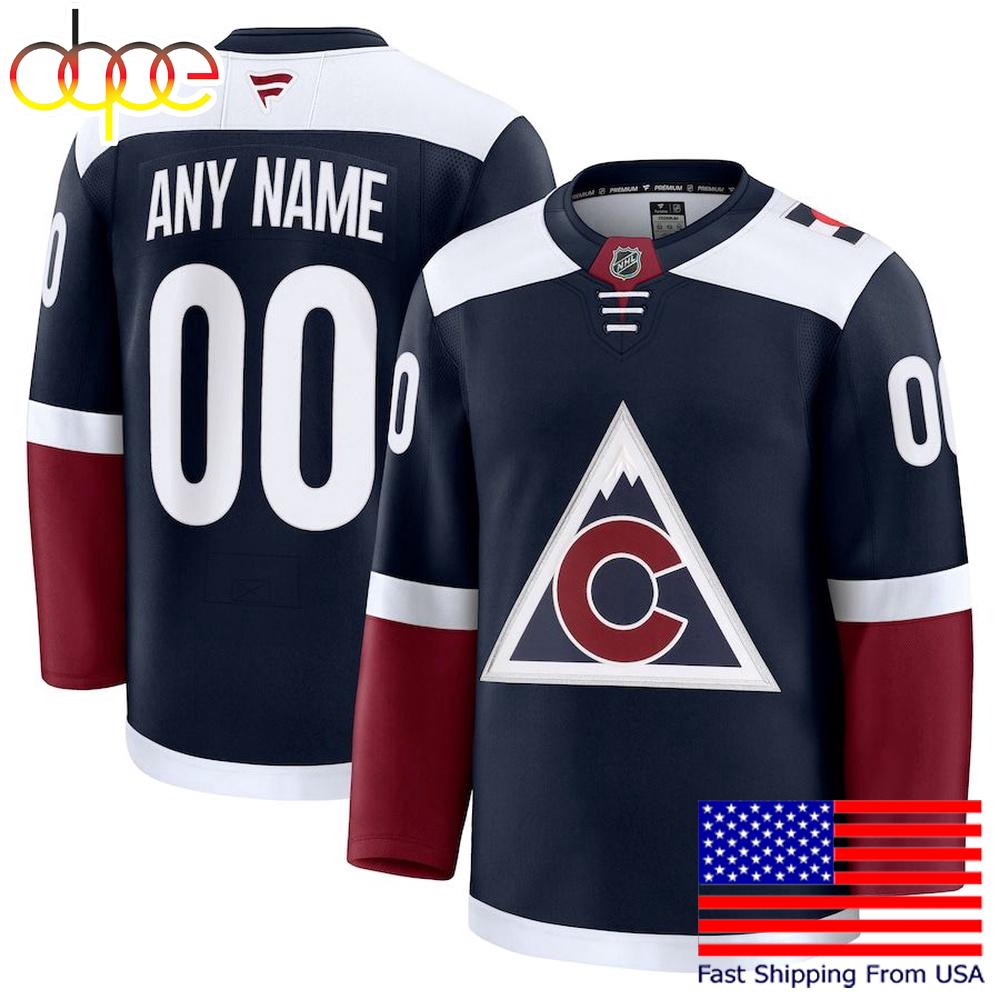 NHL Colorado Avalanche Alternate New Design 2025 Custom Hockey Jersey product image 1, provided for visual reference and