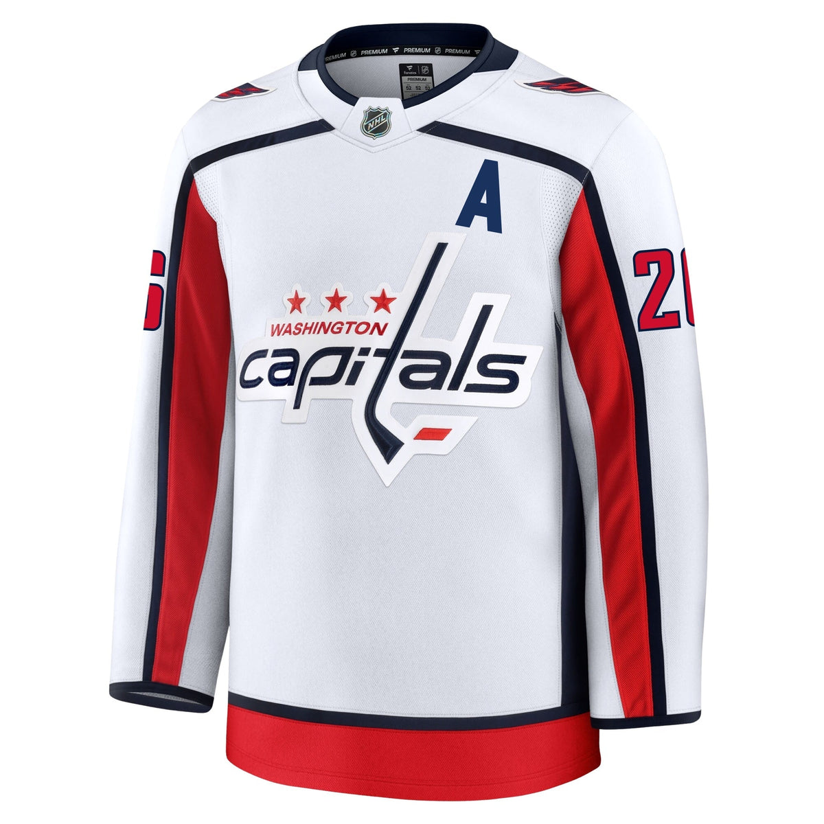 Nic Dowd Washington Capitals Fanatics Premium Away Jersey product image 2, provided for visual reference and product detail