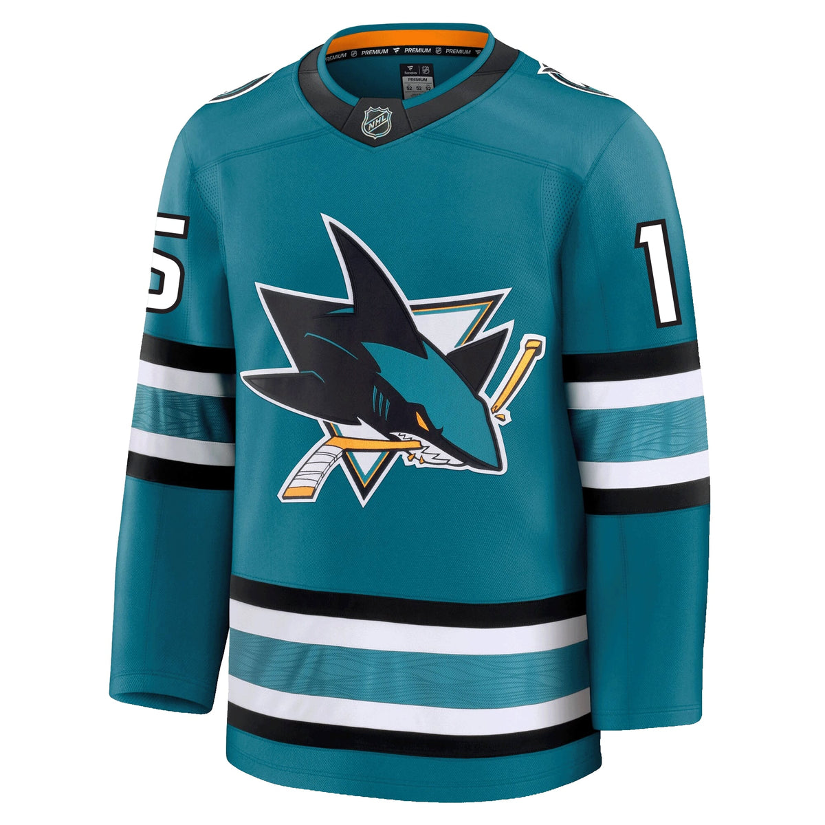 Nikolai Kovalenko San Jose Sharks Fanatics Premium Home Jersey product image 2, provided for visual reference and product