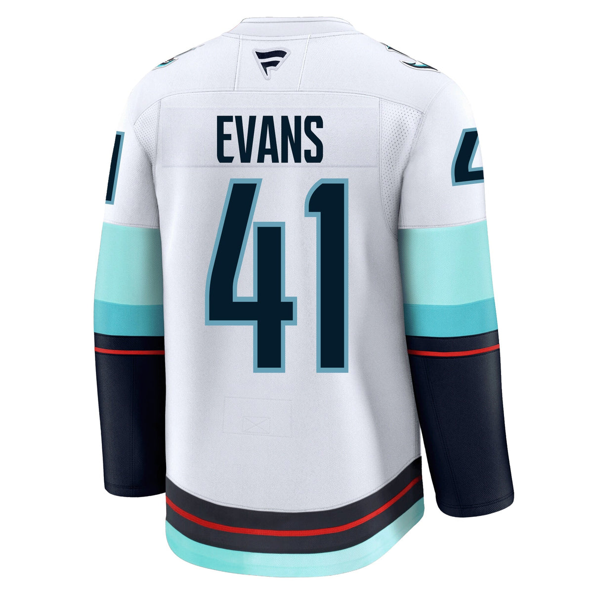 Ryker Evans Seattle Kraken Fanatics Premium Away Jersey product image 1, provided for visual reference and product detail