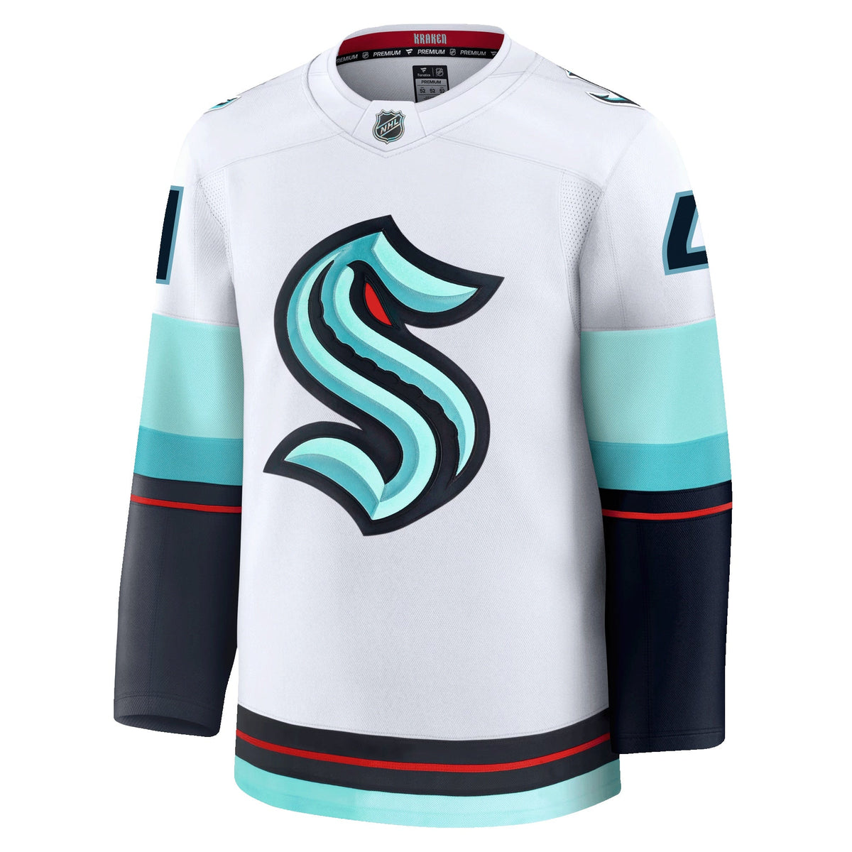 Ryker Evans Seattle Kraken Fanatics Premium Away Jersey product image 2, provided for visual reference and product detail