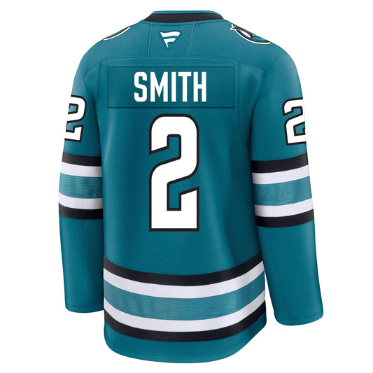 Will Smith San Jose Sharks Fanatics Premium Home Jersey product image 1, provided for visual reference and product detail
