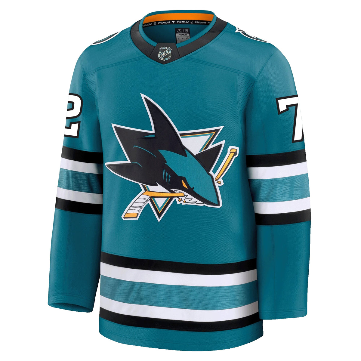 William Eklund San Jose Sharks Fanatics Premium Home Jersey product image 2, provided for visual reference and product