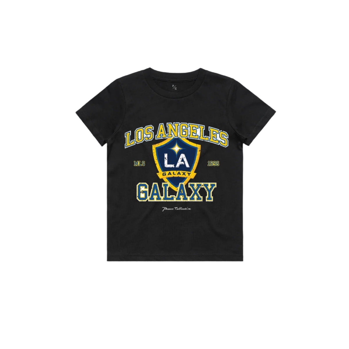 LA GALAXY Youth Peace Collective Vintage Midweight T-Shirt - Black product image 1, provided for visual reference and
